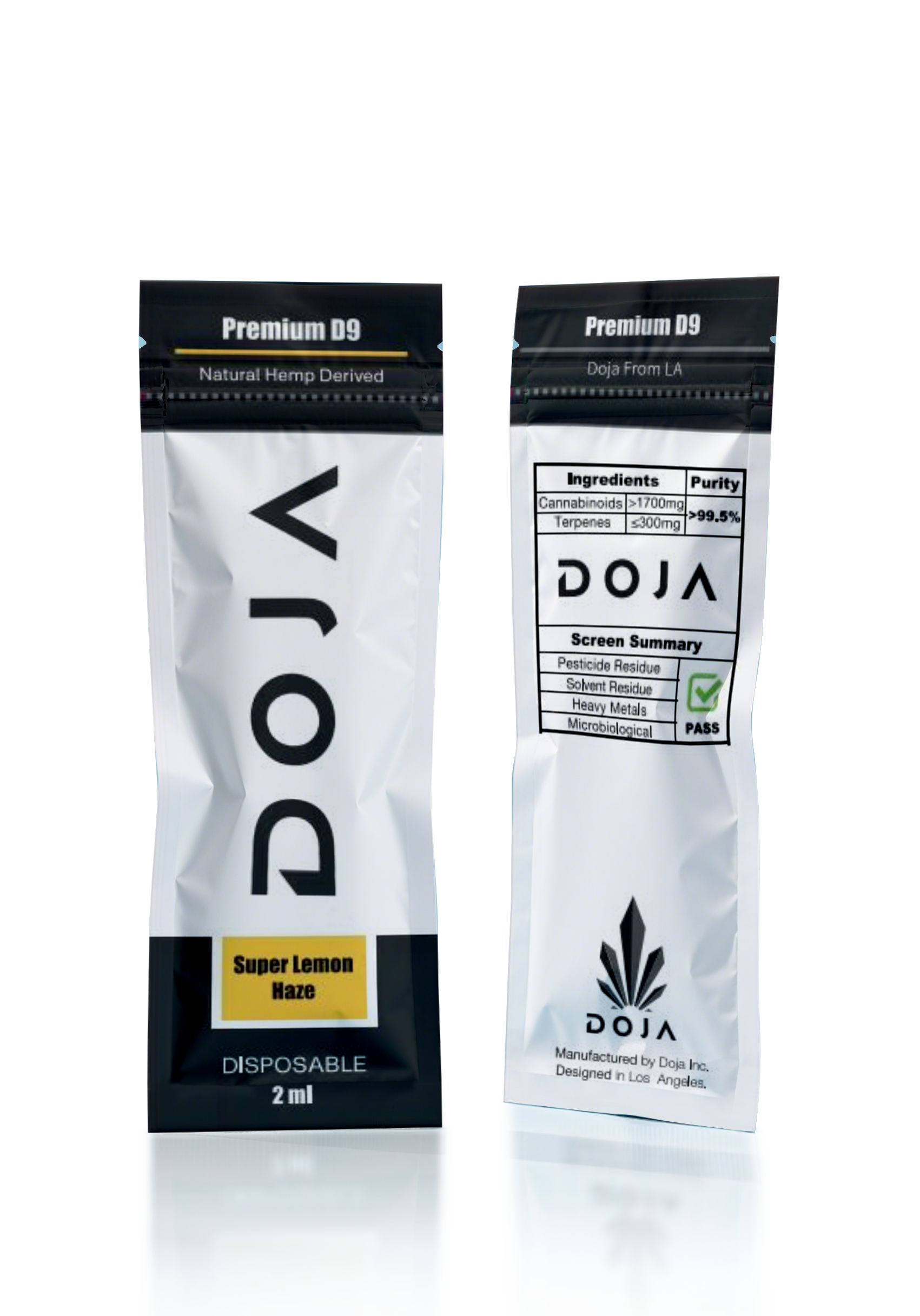 DOJA 2ml D9 Happy Cannabis Vape 1600 Puffs 3 Flavors